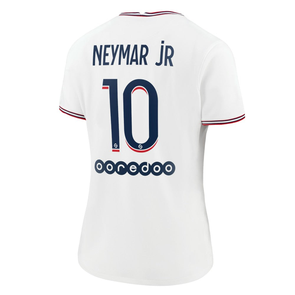 Neymar Jr. Paris Saint-Germain Jordan Brand Women's 2021/22 Fourth Replica Jersey White