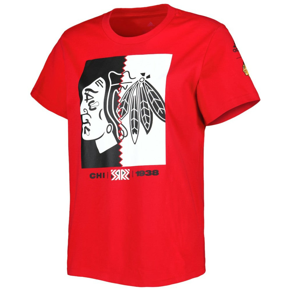 NHL Chicago Blackhawks adidas Women's Reverse Retro Fresh T-Shirt - Red