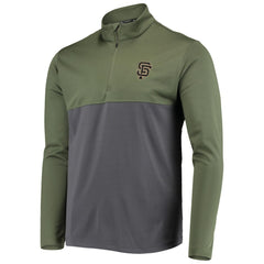 San Francisco Giants Levelwear Delta Pursue Quarter-Zip Jacket - Olive Jackets
