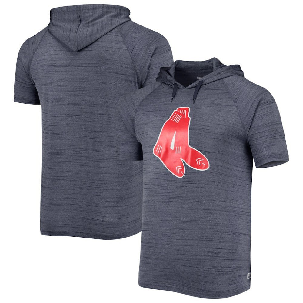 Boston Red Sox Stitches Space-Dye Raglan Hoodie T-Shirt - Navy Hoodies