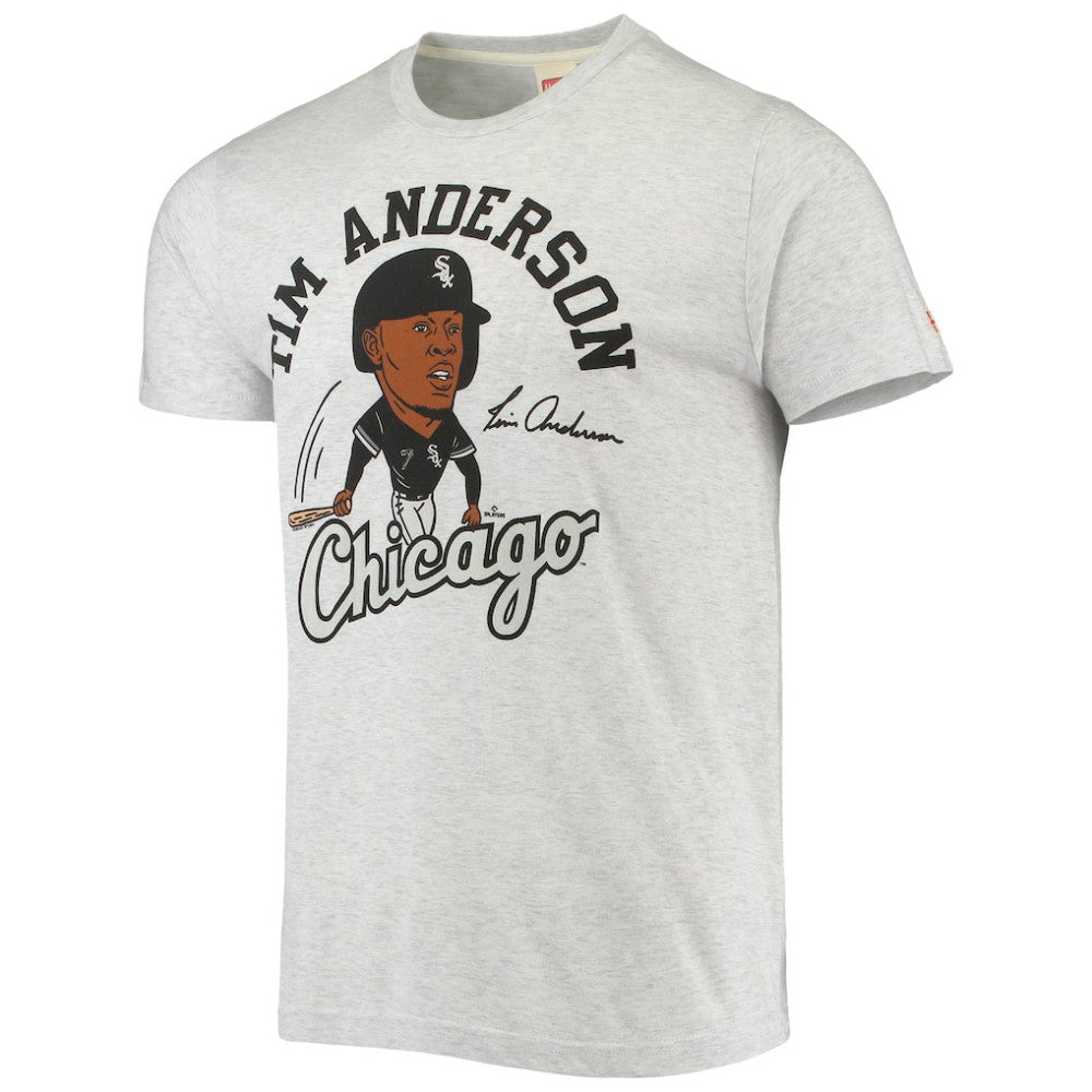 Tim Anderson Chicago White Sox Homage Caricature Tri-Blend T-Shirt - Heathered Gray T-shirts