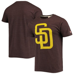 San Diego Padres Homage Hand Drawn Logo Tri-Blend T-Shirt - Brown T-shirts