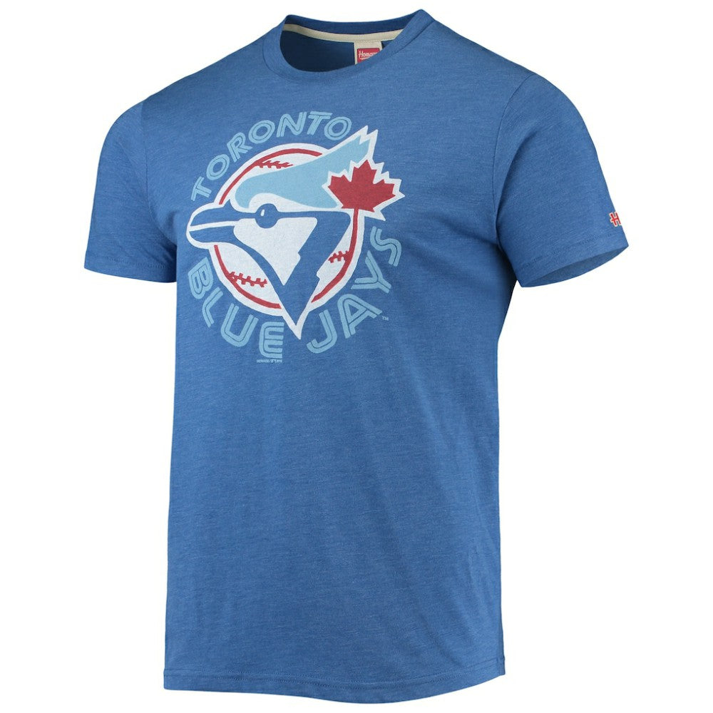 Toronto Blue Jays Homage Hand-Drawn Logo Tri-Blend T-Shirt - Royal T-shirts