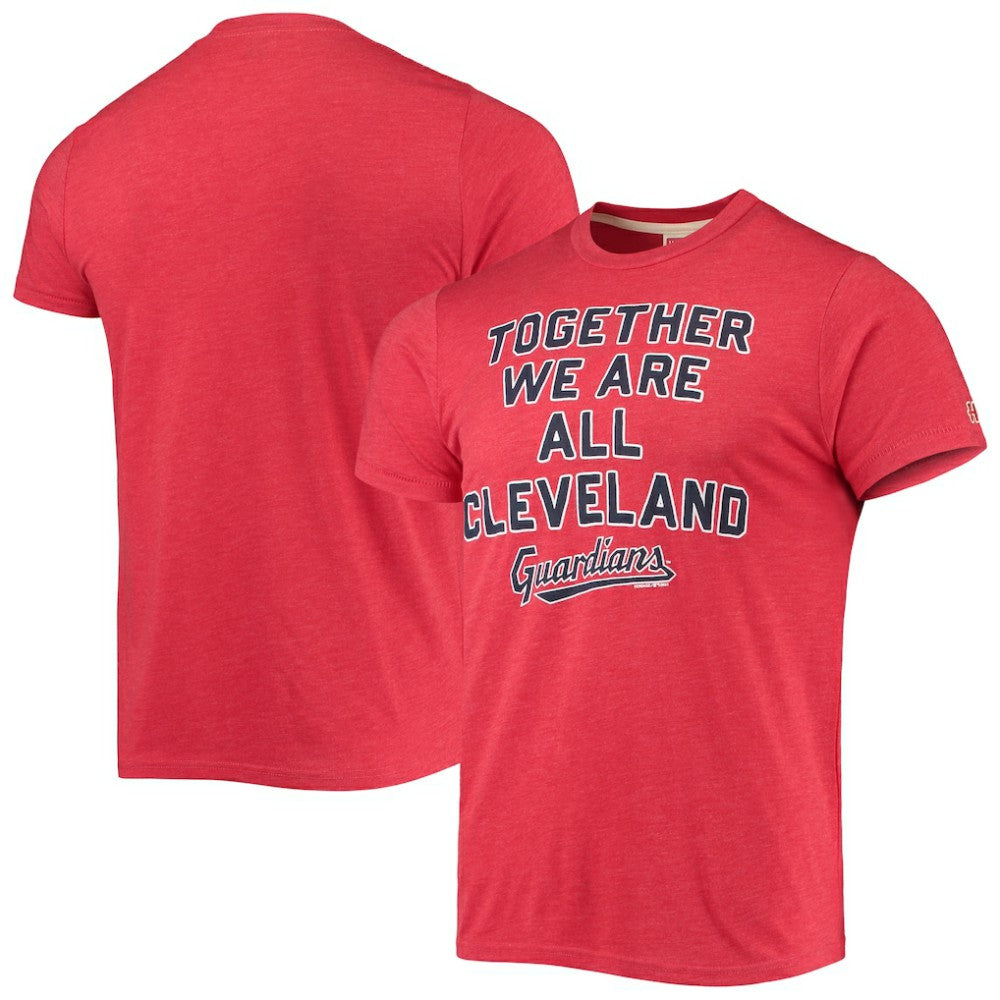 Cleveland Guardians Homage Hyper Local Tri-Blend T-Shirt - Red T-shirts