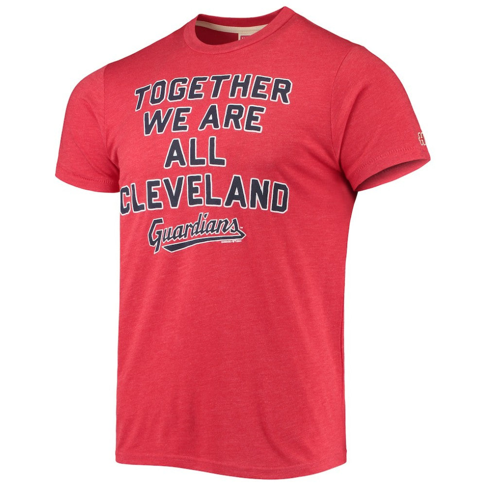 Cleveland Guardians Homage Hyper Local Tri-Blend T-Shirt - Red T-shirts