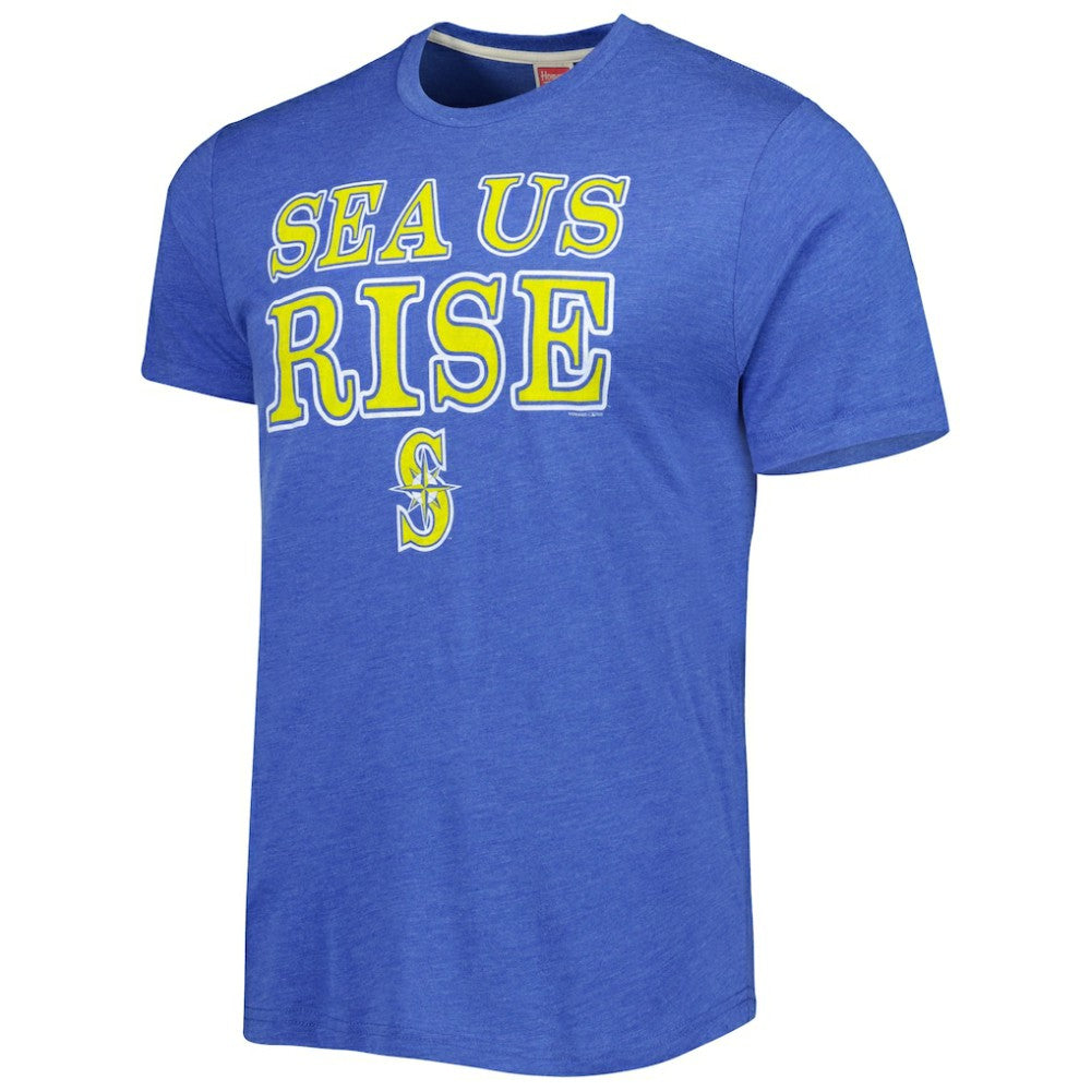 Seattle Mariners Homage Hyper Local Tri-Blend T-Shirt - Royal T-shirts