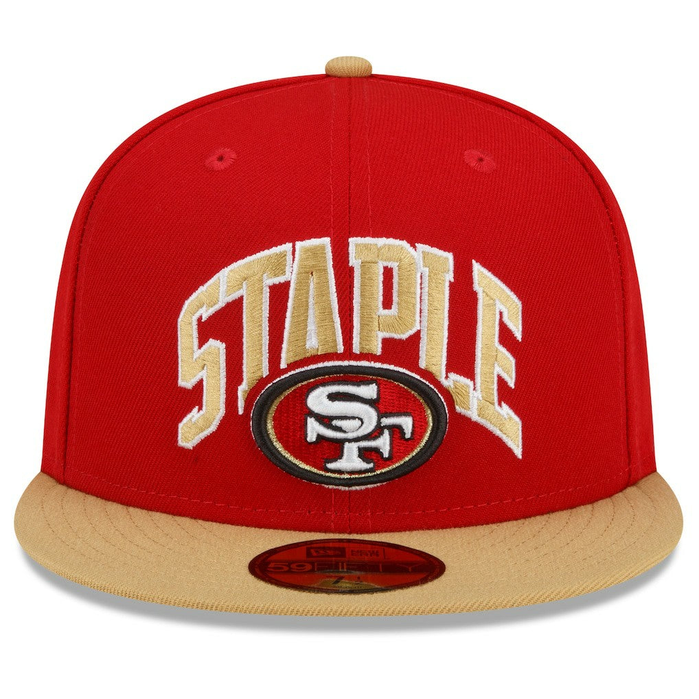 San Francisco 49ers New Era NFL x Staple Collection 59FIFTY Fitted Hat Scarlet/Gold