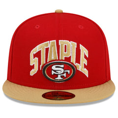 San Francisco 49ers New Era NFL x Staple Collection 59FIFTY Fitted Hat Scarlet/Gold