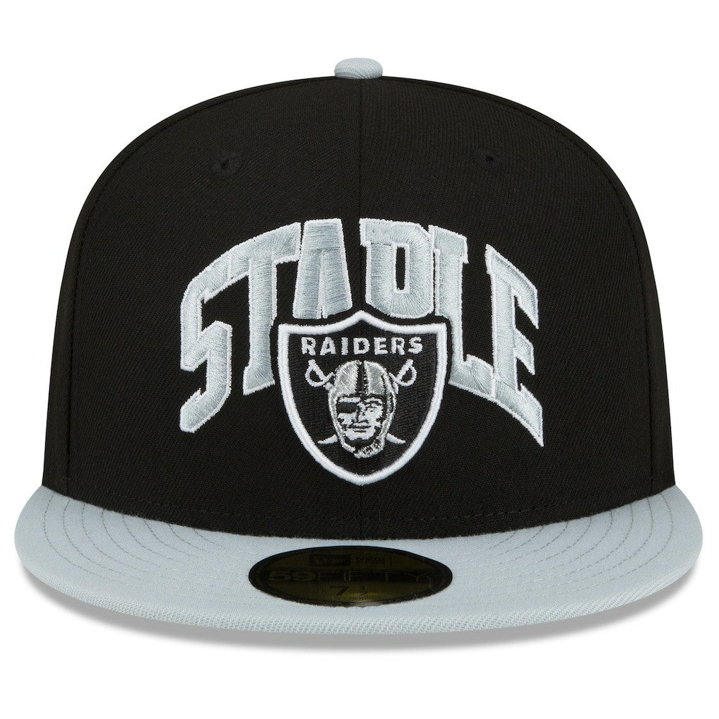 Las Vegas Raiders New Era NFL x Staple Collection 59FIFTY Fitted Hat Black/Gray