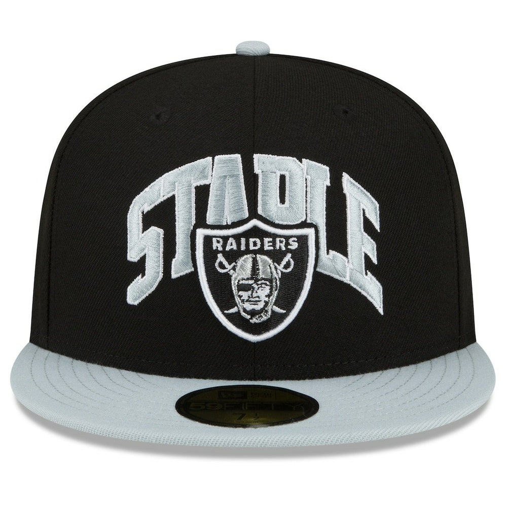 Las Vegas Raiders New Era NFL x Staple Collection 59FIFTY Fitted Hat Black/Gray