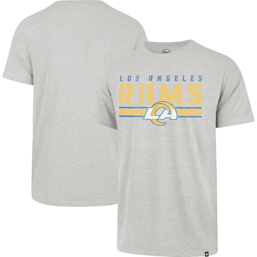 Los Angeles Rams '47 Stripe Thru Franklin T-Shirt Heathered Gray