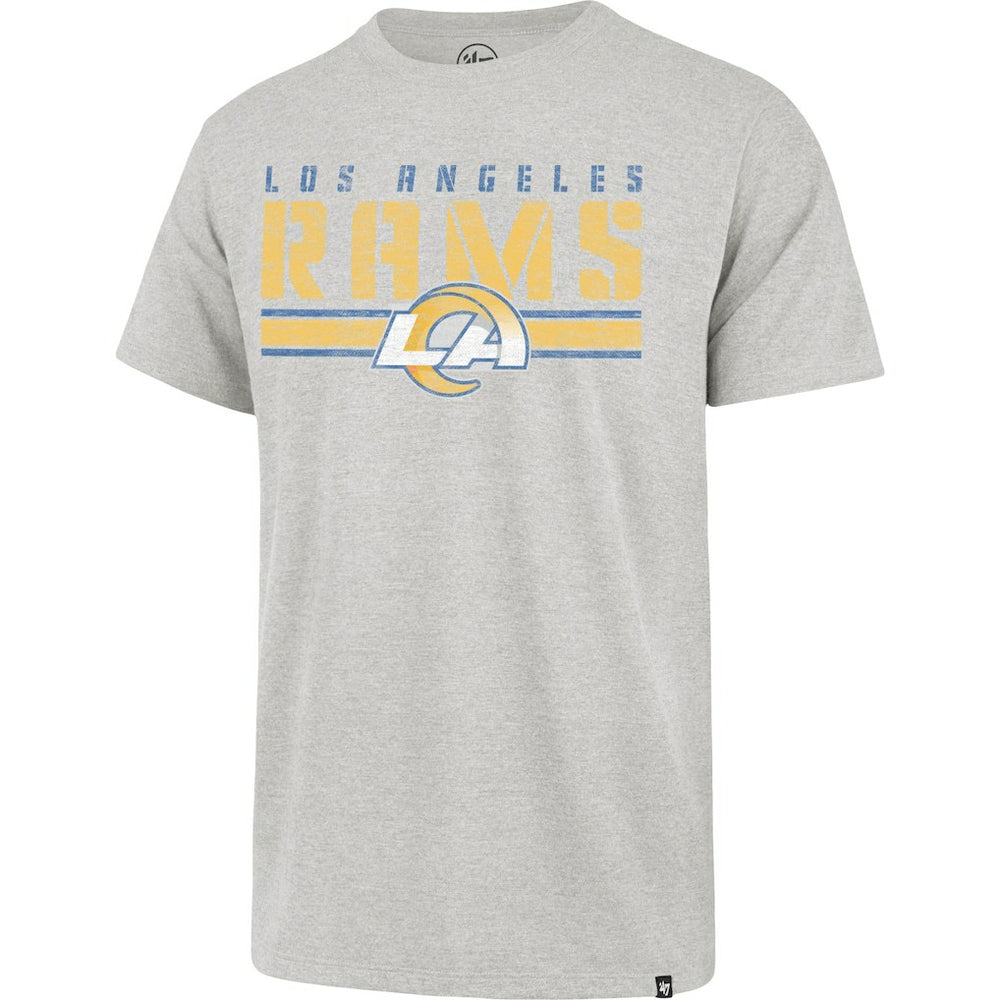 Los Angeles Rams '47 Stripe Thru Franklin T-Shirt Heathered Gray