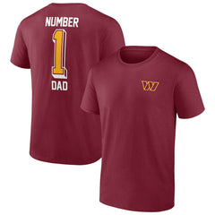 Washington Commanders Team #1 Dad T-Shirt Burgundy