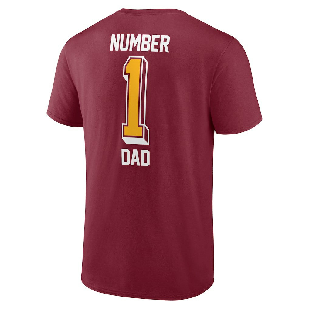 Washington Commanders Team #1 Dad T-Shirt Burgundy