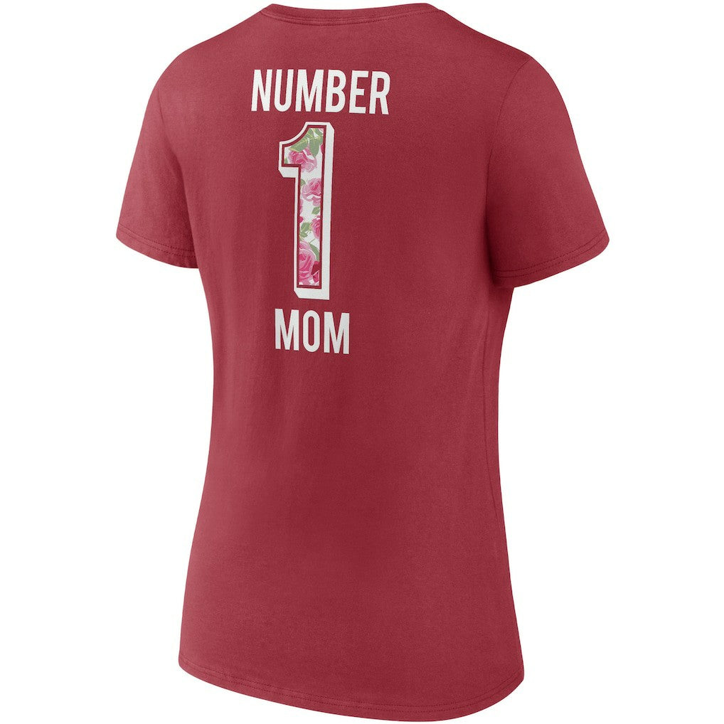 Arizona Cardinals Women's Team Mother's Day V-Neck T-Shirt Cardinal