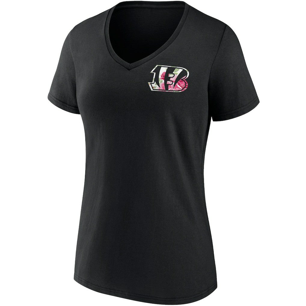 Cincinnati Bengals Women's Team Mother's Day V-Neck T-Shirt Black
