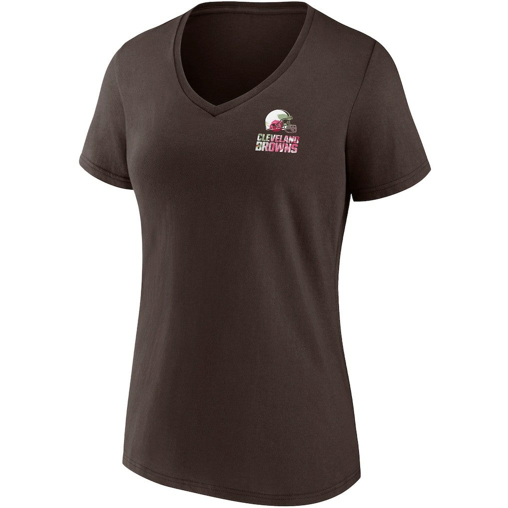 Cleveland Browns Women's Team Mother's Day V-Neck T-Shirt Brown