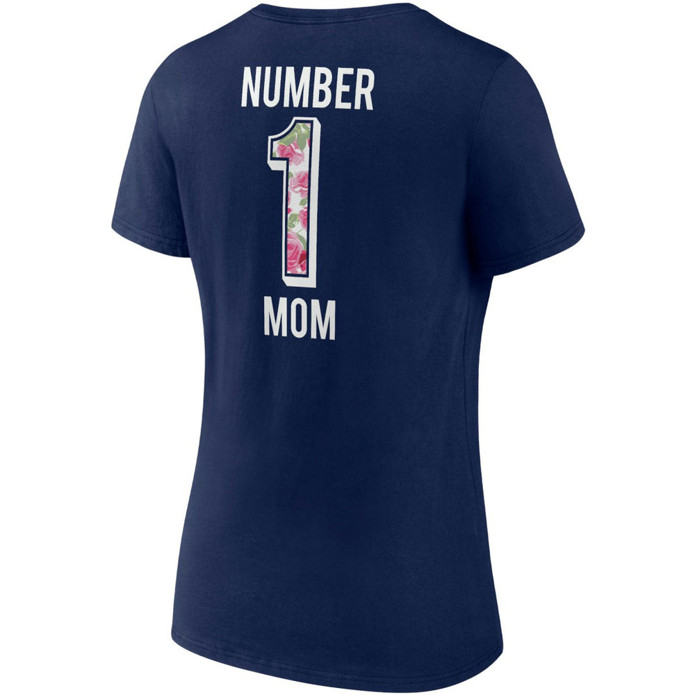 Denver Broncos Women's Team Mother's Day V-Neck T-Shirt Navy