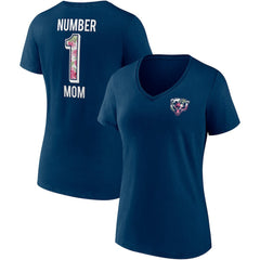 Chicago Bears Women's Team Mother's Day V-Neck T-Shirt Navy