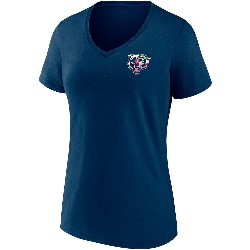 Chicago Bears Women's Team Mother's Day V-Neck T-Shirt Navy
