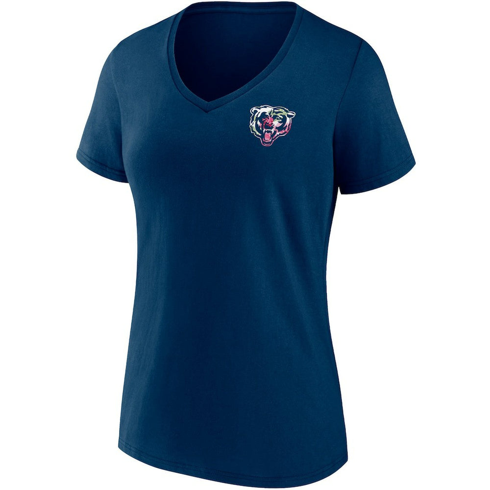 Chicago Bears Women's Team Mother's Day V-Neck T-Shirt Navy