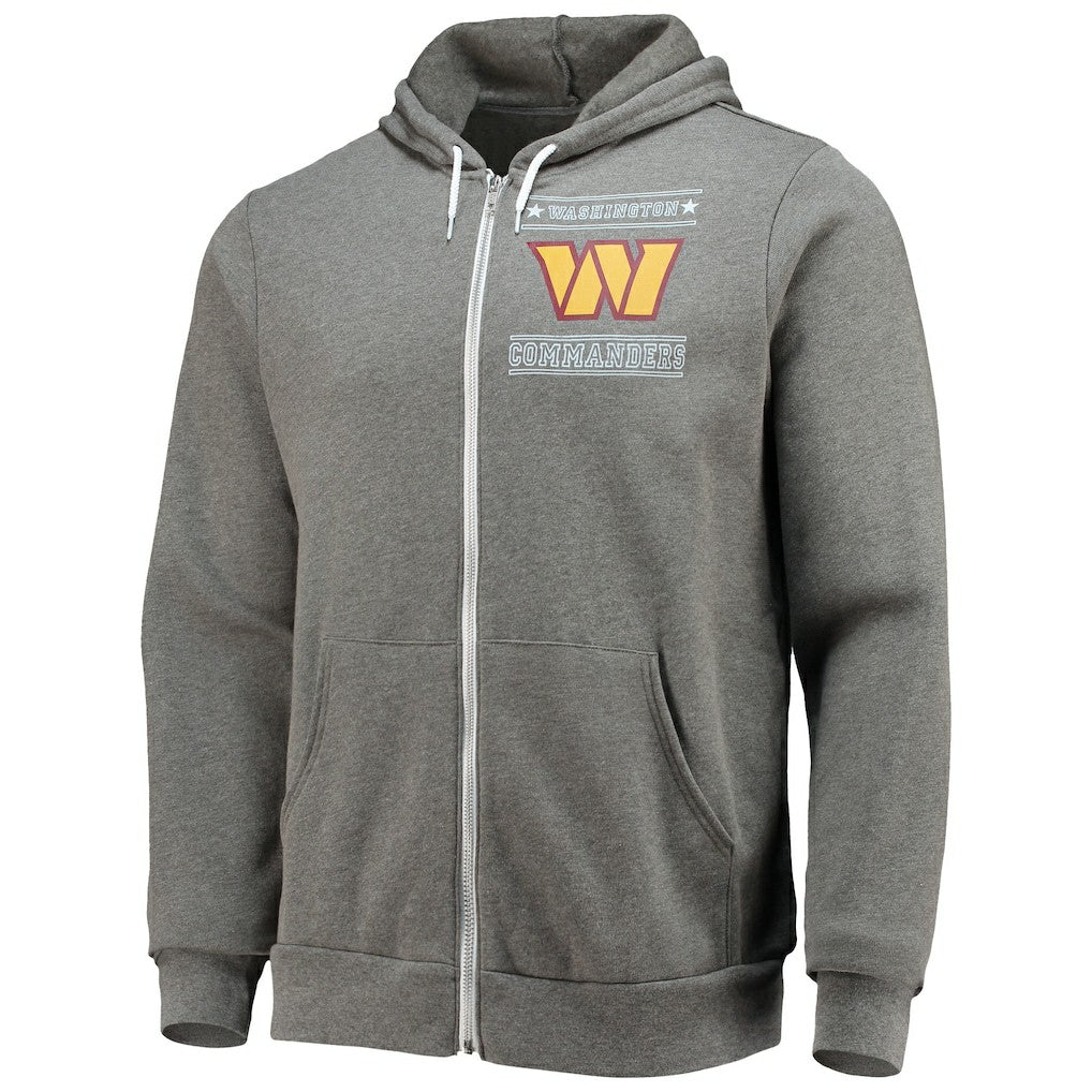Washington Commanders NFL x Darius Rucker Collection Sponge Fleece Full-Zip Hoodie Heathered Charcoal