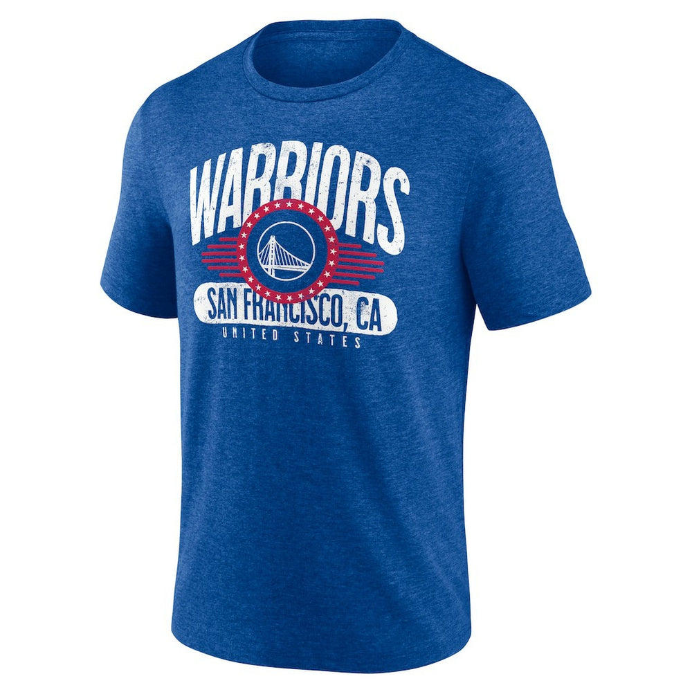 Golden State Warriors Badge of Honor Tri-Blend T-Shirt Royal