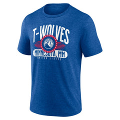 Minnesota Timberwolves Badge of Honor Tri-Blend T-Shirt Royal