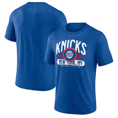 New York Knicks Badge of Honor Tri-Blend T-Shirt Royal