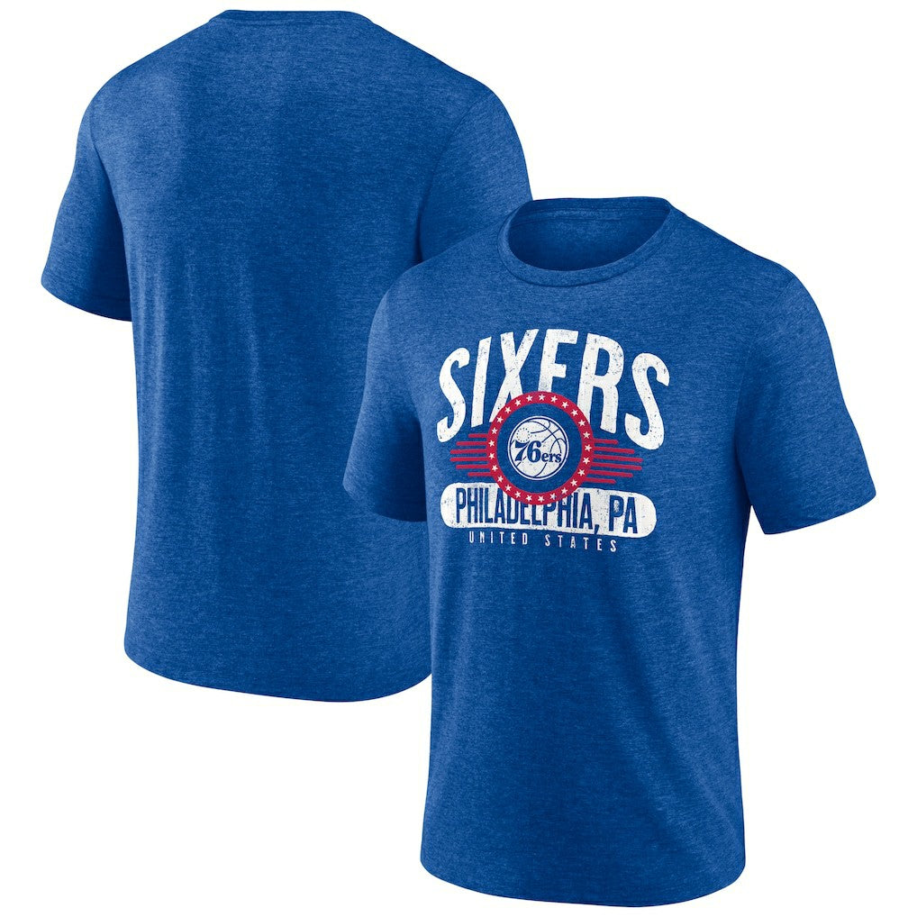 Philadelphia 76ers Badge of Honor Tri-Blend T-Shirt Royal