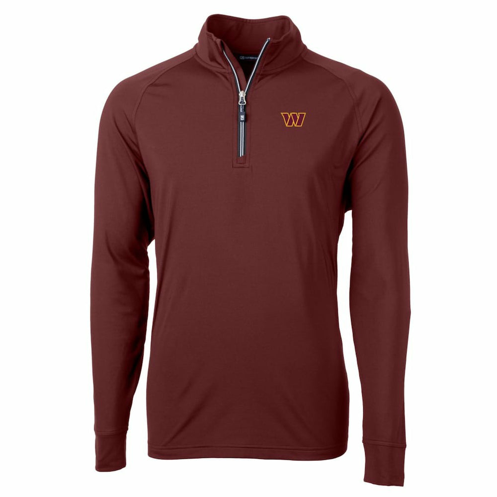Washington Commanders Cutter & Buck Adapt Eco Stretch Quarter-Zip Pullover Jacket Burgundy
