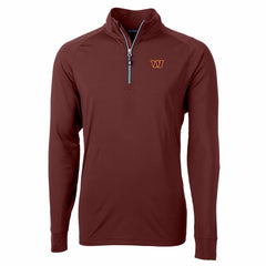 Washington Commanders Cutter & Buck Adapt Eco Stretch Quarter-Zip Pullover Jacket Burgundy