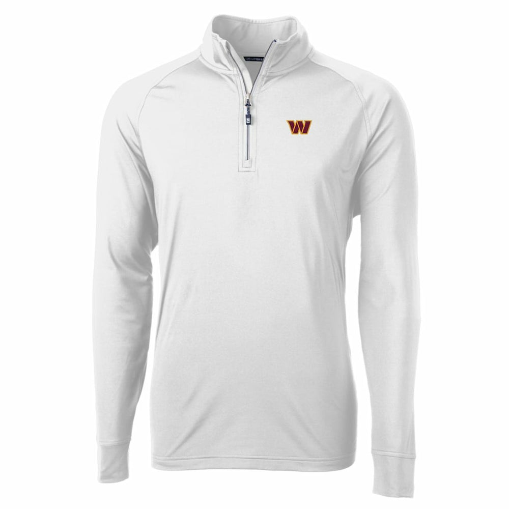 Washington Commanders Cutter & Buck Adapt Eco Stretch Quarter-Zip Pullover Jacket White