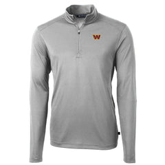 Washington Commanders Cutter & Buck Virtue Eco Pique Half-Zip Pullover Jacket Gray