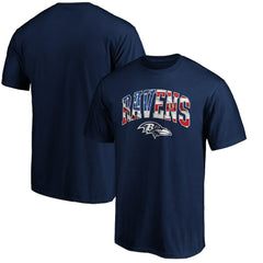 Baltimore Ravens Banner Wave Logo T-Shirt Navy