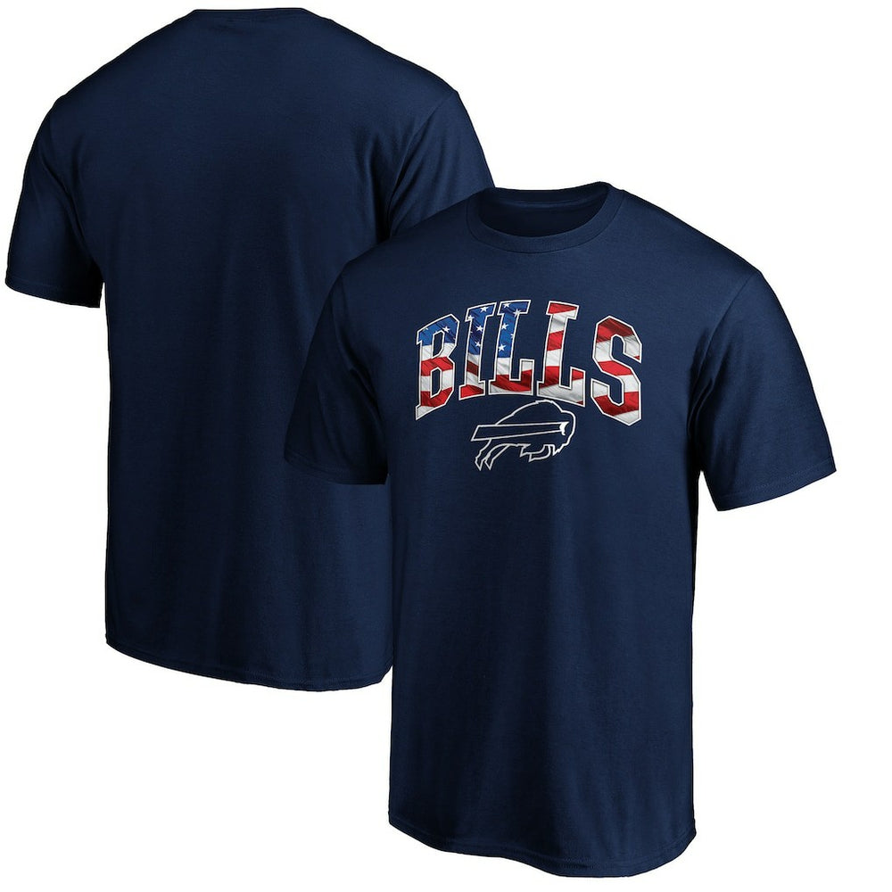 Buffalo Bills Banner Wave Logo T-Shirt Navy