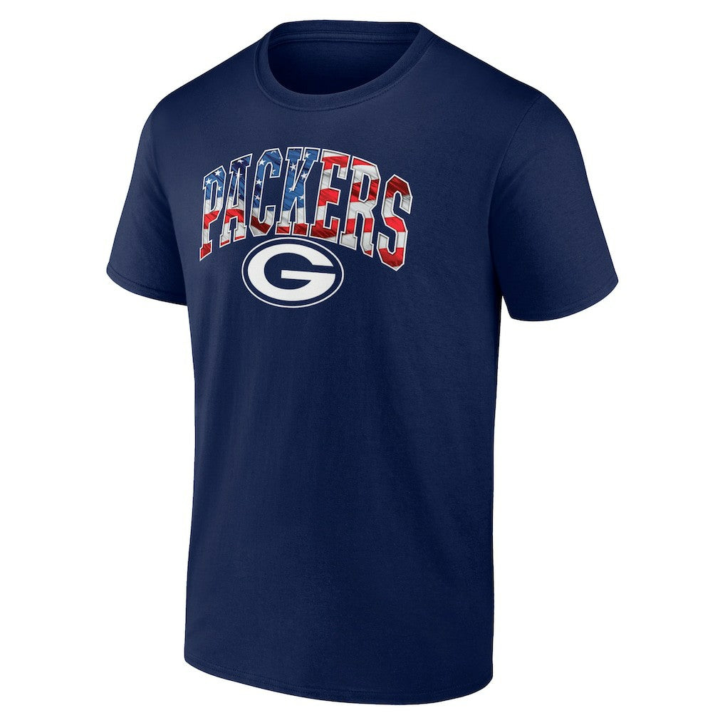 Green Bay Packers Banner Wave Logo T-Shirt Navy
