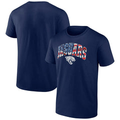 Jacksonville Jaguars Banner Wave Logo T-Shirt Navy