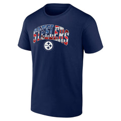 Pittsburgh Steelers Banner Wave Logo T-Shirt Navy
