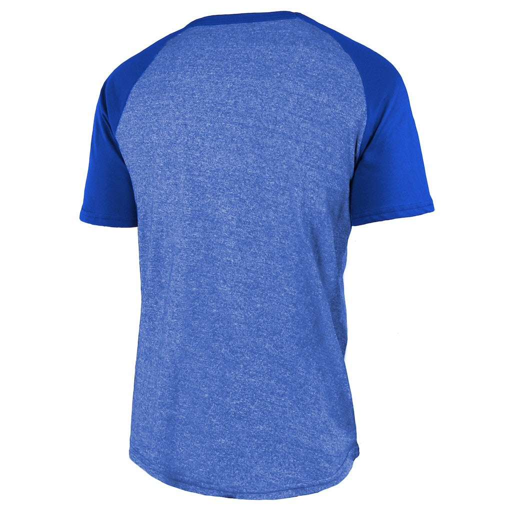 Los Angeles Rams Majestic Threads 2-Time Super Bowl Champions Tri-Blend Raglan T-Shirt Royal