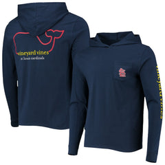St. Louis Cardinals Vineyard Vines Long Sleeve Hoodie T-Shirt - Navy Hoodies