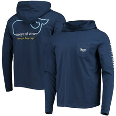 Tampa Bay Rays Vineyard Vines Long Sleeve Hoodie T-Shirt - Navy Hoodies