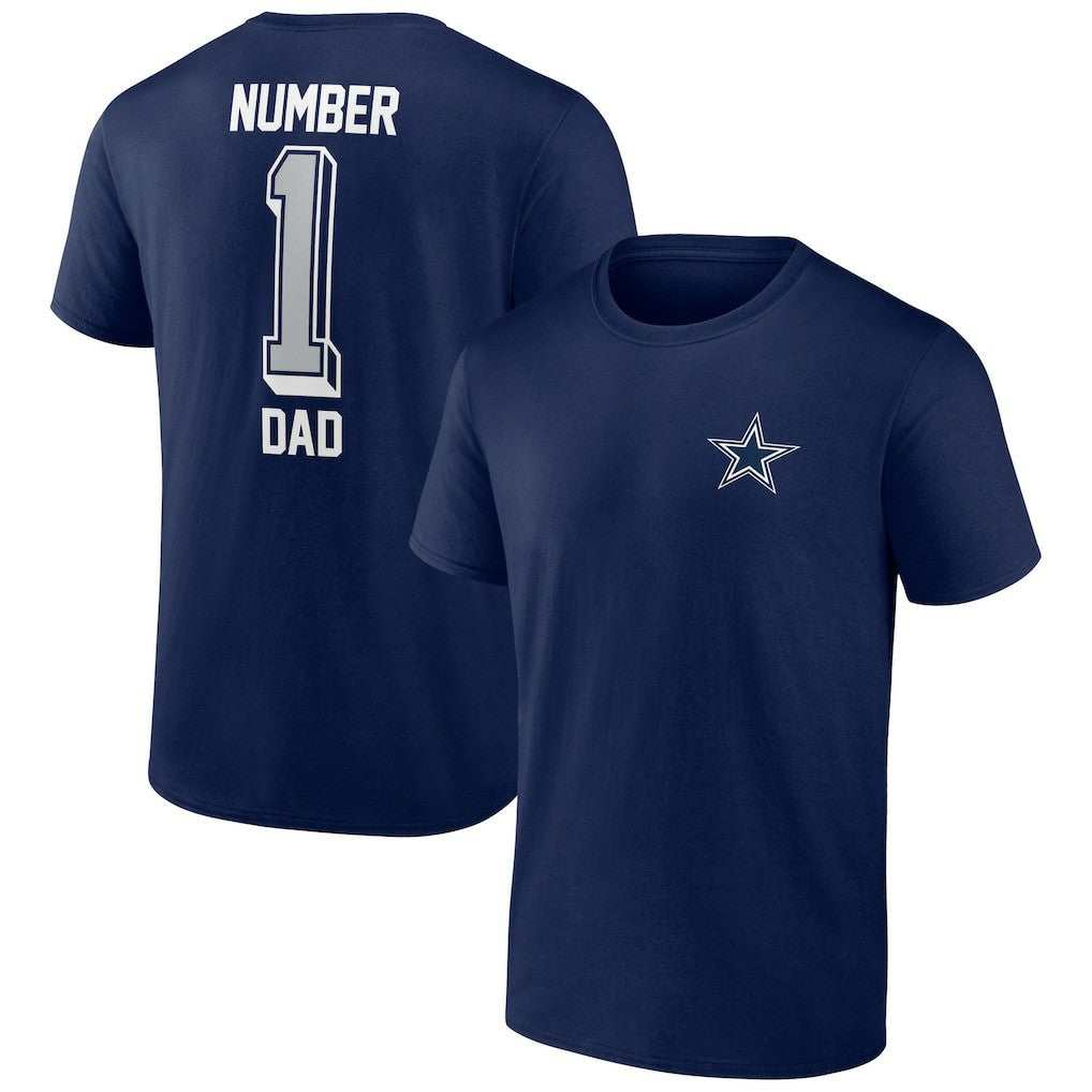 Dallas Cowboys Number One Dad T-Shirt Navy