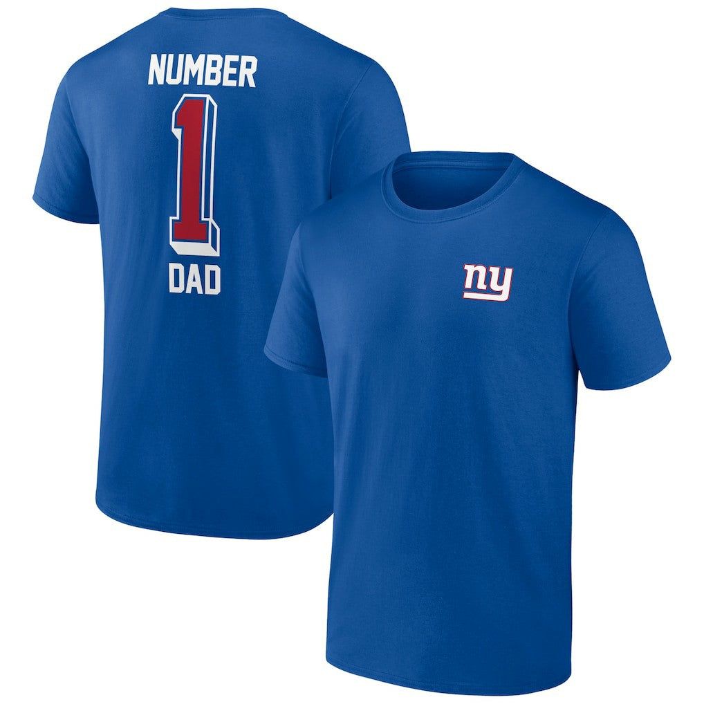 New York Giants Number One Dad T-Shirt Royal