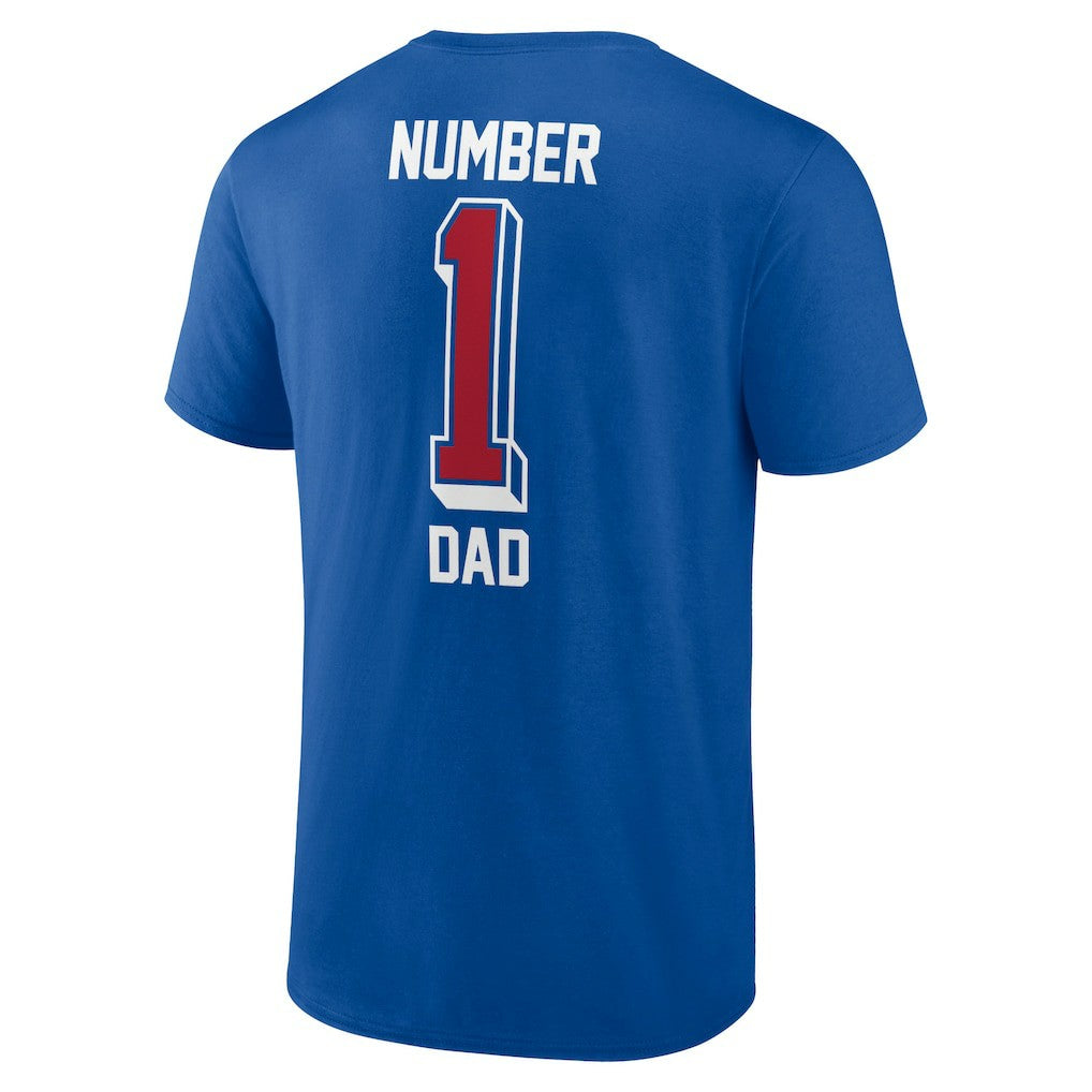 New York Giants Number One Dad T-Shirt Royal