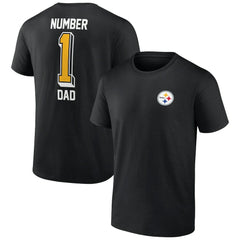 Pittsburgh Steelers Number One Dad T-Shirt Black