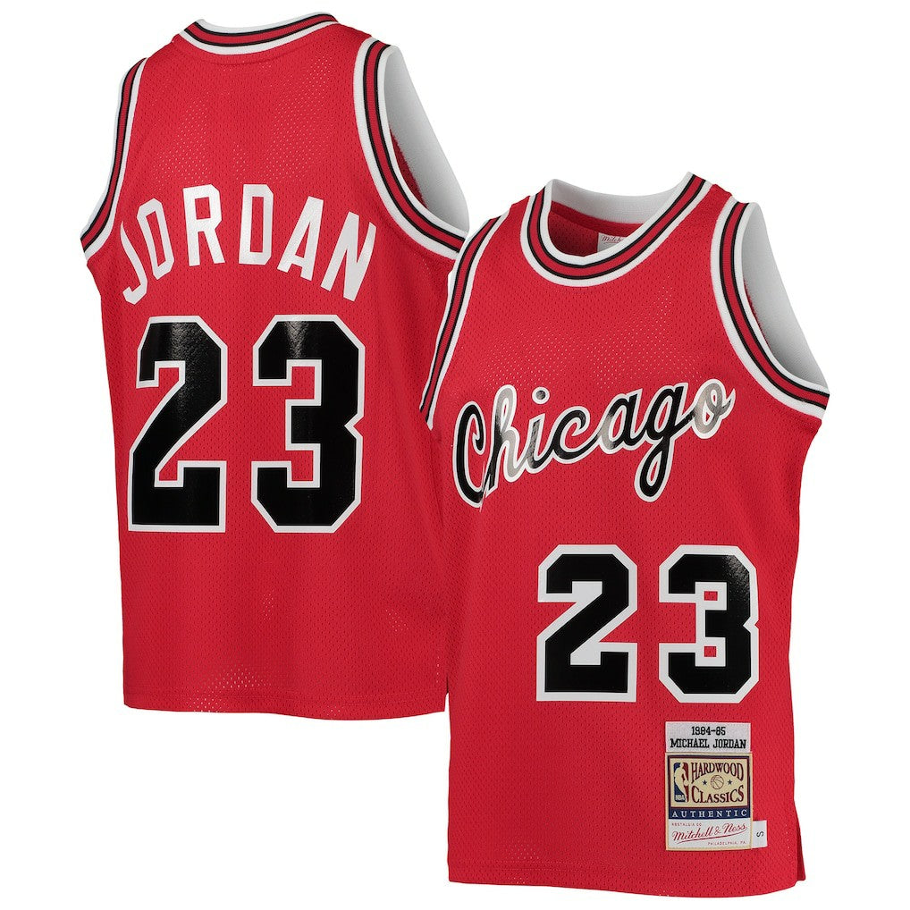 Michael Jordan Chicago Bulls Youth 1984/85 Hardwood Classics Authentic Jersey Red