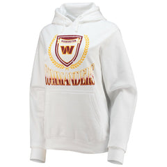 Washington Commanders WEAR by Erin Andrews Women's Fleece Pullover Hoodie White