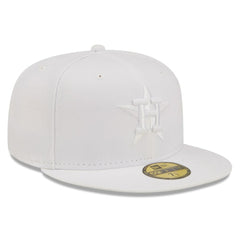 Houston Astros New Era White on White 59FIFTY Fitted Hat Hats