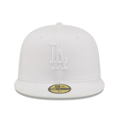 Los Angeles Dodgers New Era White on White 59FIFTY Fitted Hat Hats